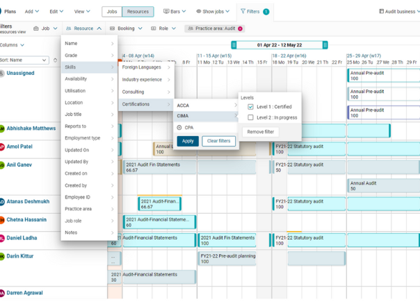 A better approach than Excel for resource planning