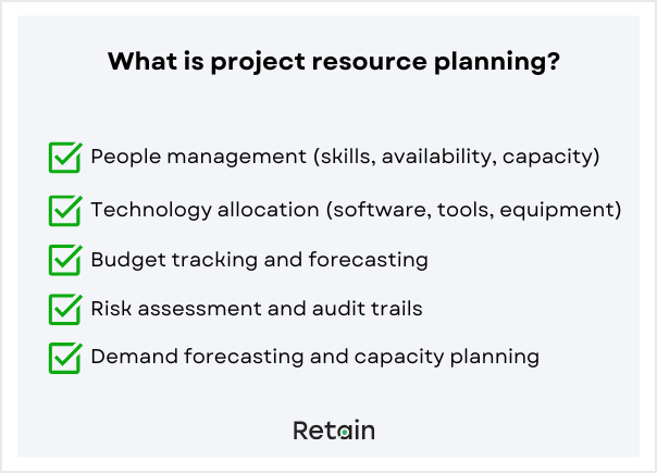 What is project resource planning